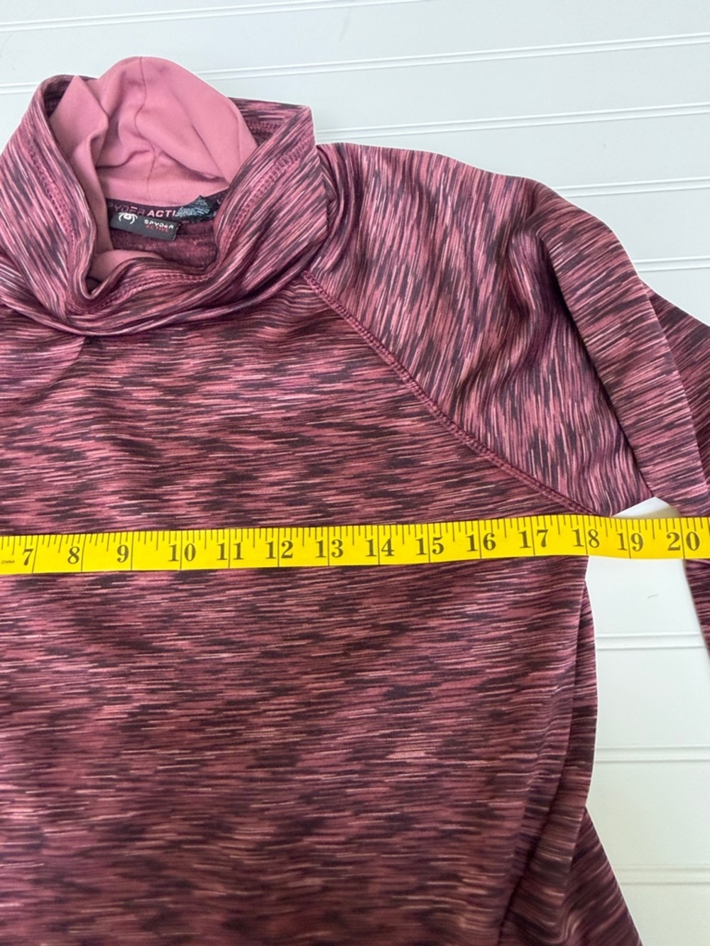 (185)Spyder Pink Space-Dyed Pullover Hoodie - Picture 4 of 6